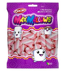 Marshmallow Twist Rosa e Branco 250g - Docile