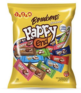 Bombom Happy End cobertura de chocolate  400g - Jazam