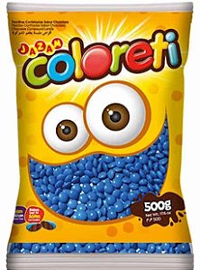 Chocolate Confeitos Coloreti Azul tipo Confete Jazam 500g