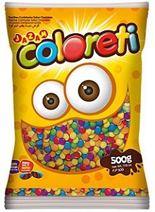 Chocolate Confeitos Coloreti tipo confete Mini Sortido Jazam 500g