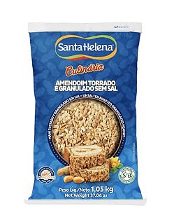 Amendoim Torrado e Granulado sem sal 1kg Santa Helena