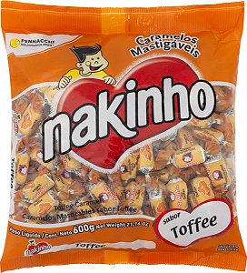 Bala Nakinho Toffee sabor caramelo 600g - Pennacchi