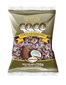 Bala de coco queimado 600g - Santa Rita