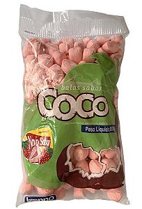 Bala de coco sabor morango 800g - Benno