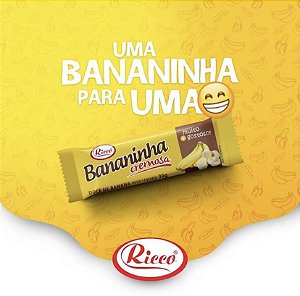 Barras de bananinha cremosa com 20 unidades de 30g - Ricco