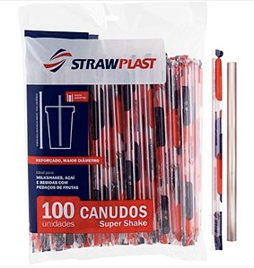 Canudos Shake 100 un embaladas individualmente - Strawplast