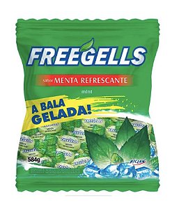 Bala Dura Menta Refrescante Freegells 584g - Riclan