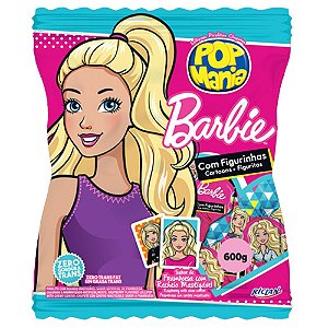 Pirulito Pop Mania Barbie 600g com 50 Unidades - Riclan