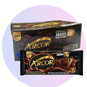 Chocolate Amargo 70% Cacau com 12 Unidades de 80g - Arcor
