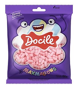 Marshmallow Mini Tubo Rosa Baunilha 150g - Docile