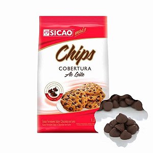 Chips de cobertura de chocolate ao leite Sicao 1,010kg