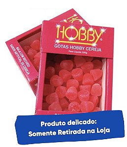 Gotas de licor Hobby Morango 200g