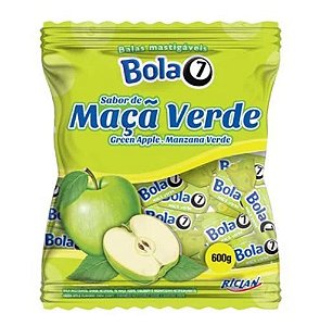 Caixa Bala Bola 7 Maçã Verde 10 pacotes com 600g Riclan