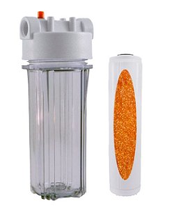 Filtro Snic Transparente Com Refil De Resina 9 3/4" x 2 ½ (10") - Filtro  para Água - Purificador de Água - Via Filtros