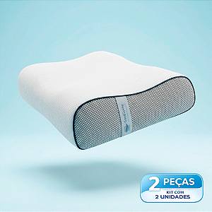 Kit com 2 Travesseiros Anatômico Universal GoodSpine GS11 Cinza