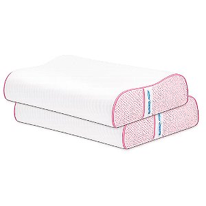 Kit com 2 Travesseiros Anatômico Universal GoodSpine GS11 Rosa