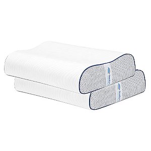Kit com 2 Travesseiros Anatômico Universal GoodSpine GS11 Azul