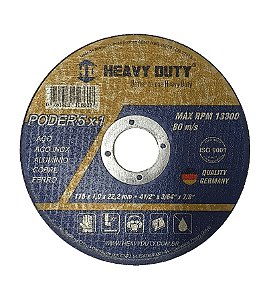 Disco Corte Inox Heavy Duty Fino 5x1 115x1x22,2mm 50 Pçs 1cx (PRODUTO IMPORTADO)
