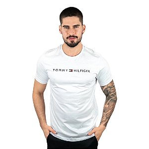 Camiseta Tommy Hilfiger Masculina Branca - backsidepoa