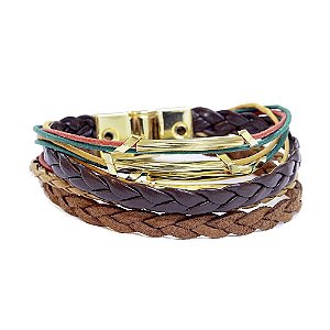 Pulseira Donna Flora Colors Dourado