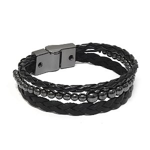 Pulseira Masculina Hematita Jet