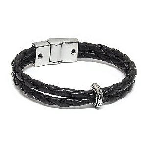 Pulseira Masculina Couro Jet Dan