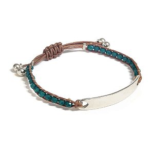 Pulseira Gipsy Verde Prata