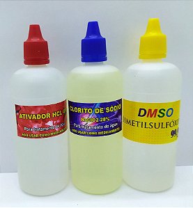 Kit Clorito de Sodio 28% + Acido Cloridico HCL 4% + DMSO 99% purissimo