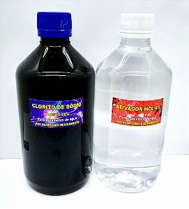 Clorito de Sodio 28%  500 ml + Ativador HCL 4%  500 Ml