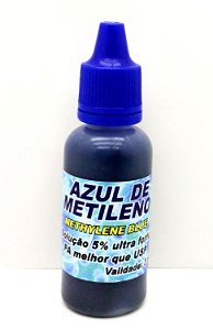 AZUL DE METILENO  5% EXTRA FORTE  PA melhor que usp  25 ml