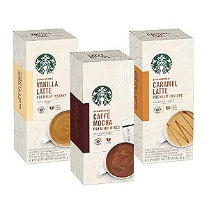 Kit de Lattes Solúveis Premium Starbucks - 12 unidades