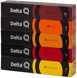 Capsula Cafeteira Delta Q kit Degustação com 50 Unidades