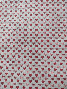 Tecido Tricoline DIGITAL Coração 0,50cm x 1,50cm