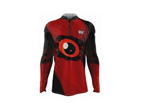 Camiseta Camisa Pesca Proteção Uv50 Mar Negro - Olhos M