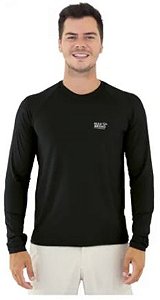 CAMISETA DE PESCA MAR NEGRO SLIM POLIAMIDA PRETO G