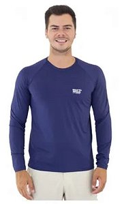 CAMISETA DE PESCA MAR NEGRO SLIM POLIAMIDA MARINHO M