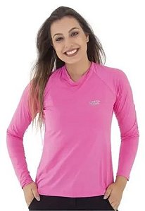 CAMISETA DE PESCA MAR NEGRO SLIM POLIAMIDA ROSA G