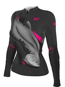 CAMISETA DE PESCA MAR NEGRO FEMININO TAMBAQUI M