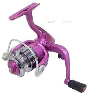 MOLINETE PESCA MARURI CARINA 4000 ROSA - 3 ROLAMENTOS