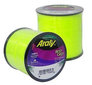 LINHA ARATY BEST CAST 1/4 LB 0.30 AMARELO FLUORESCENTE 1.238 MTS