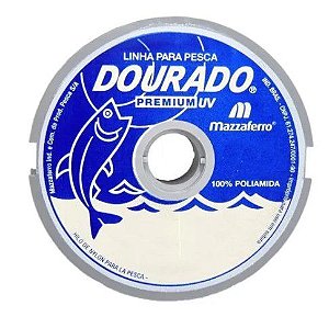 Linha Pesca Mazzaferro Dourado Branca 0,25mm 10,6lb - 100m