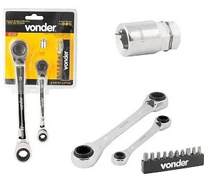 CHAVE ESTRELA/BITS JG 8 A 19MM CATRACA 13PC VONDER