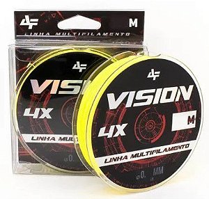 LINHA MULTIFILAMENTO ALBATROZ VISION X4 150M AMARELO 0,12MM