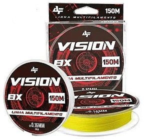 LINHA MULTIFILAMENTO ALBATROZ VISION X8 150M AMARELO 0,12MM