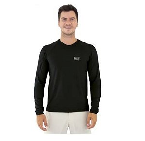 CAMISETA DE PESCA MAR NEGRO SLIM POLIAMIDA PRETO GG