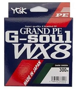 LINHA MULTIFILAMENTO YGK G SOUL GRAND PE WX8 2.5  0,27MM 40LB 300M