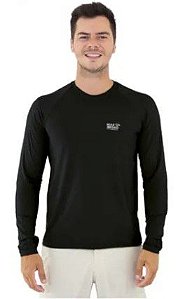 CAMISETA DE PESCA MAR NEGRO SLIM POLIAMIDA PRETO M