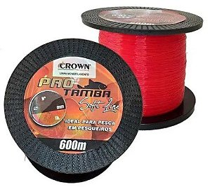 LINHA MONOFILAMENTO CROWN PRO TAMBA SOFT ORANGE 0,37MM 600 MTS