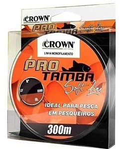 LINHA MONOFILAMENTO CROWN PRO TAMBA SOFT ORANGE 0,33MM 300 MTS