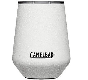 COPO TÉRMICO TAÇA DE VINHO COM TAMPA CAMELBAK 350ML INOX - BRANCO